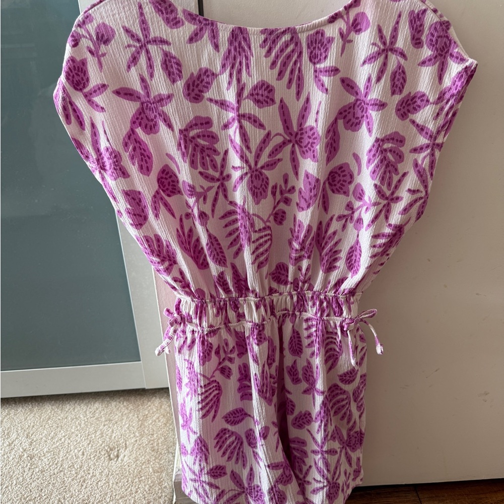 2 Zara Pink and White Patterned rompers. Girls’ size 13-14
